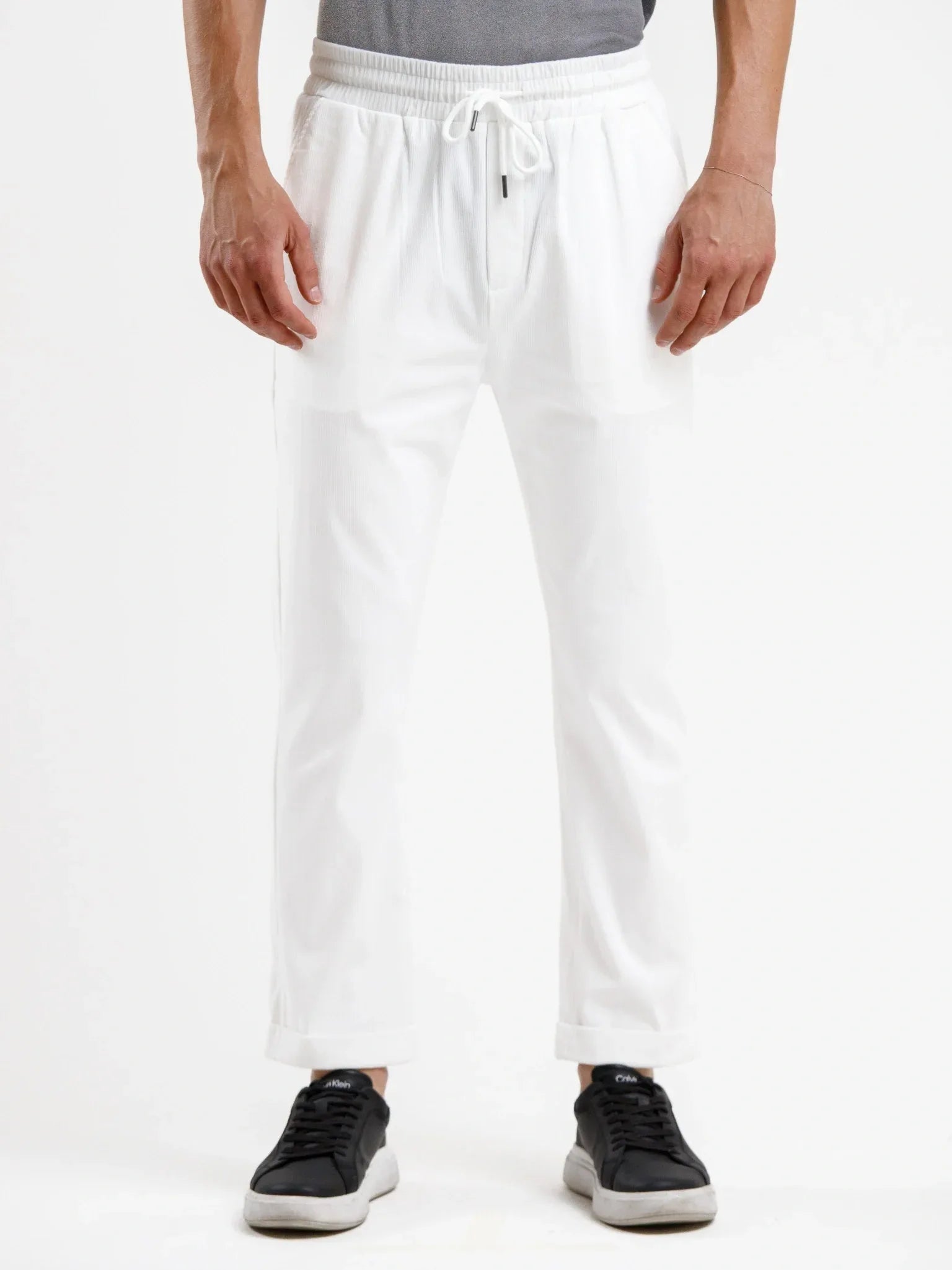 Corduroy Pant - White - Squalo Roma, image 1 of 3