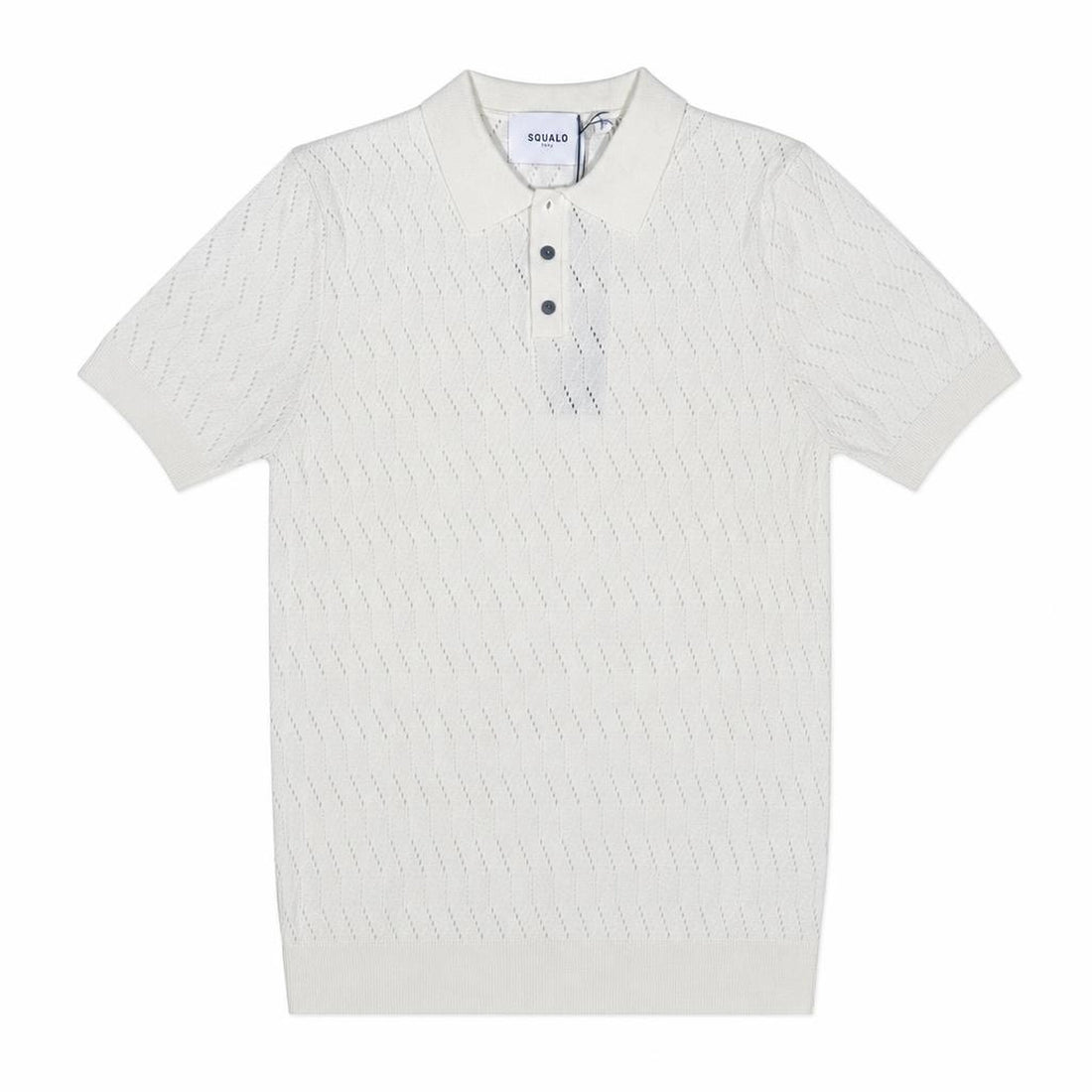 Open Collar Knit Polo