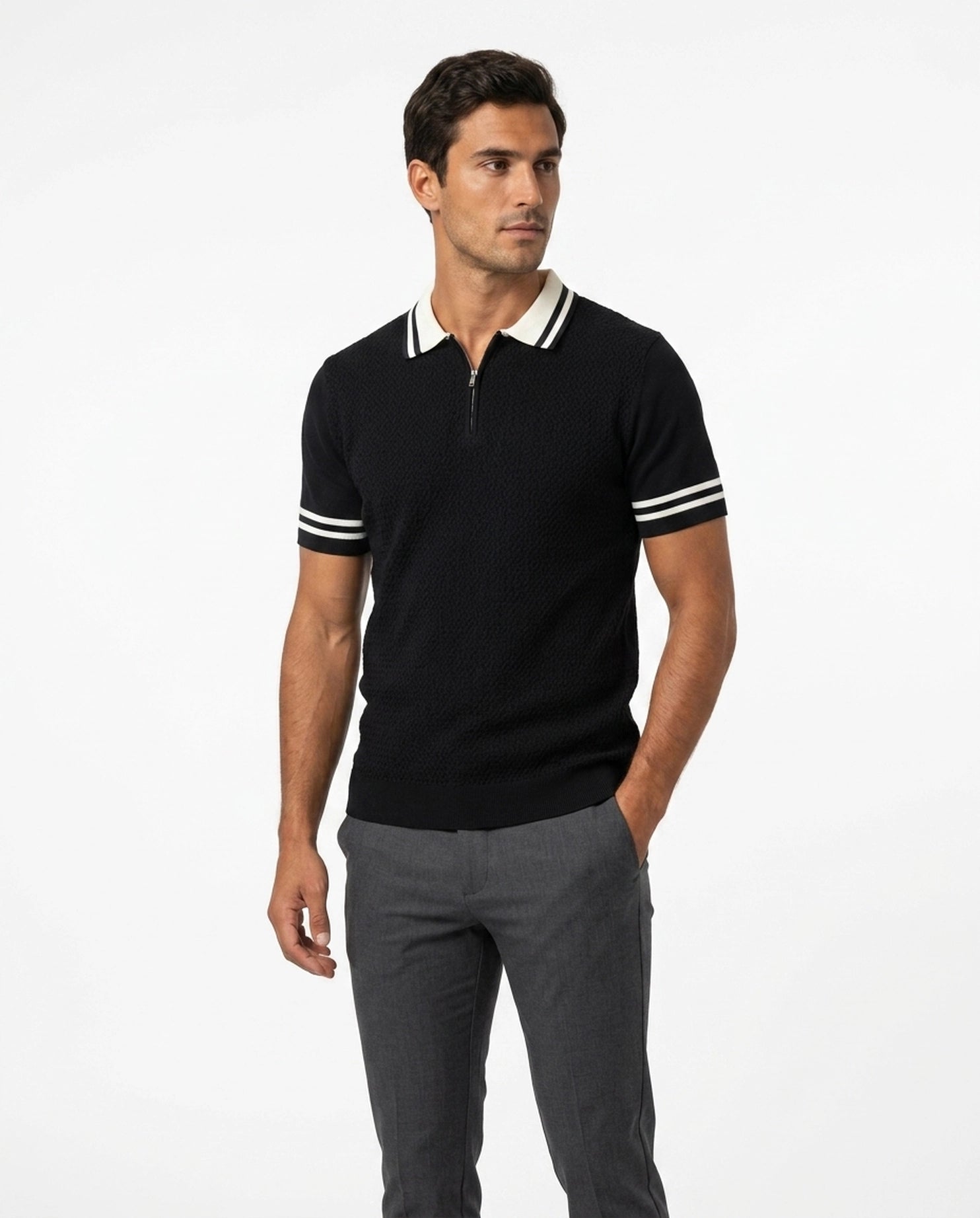 Structured Knit Polo