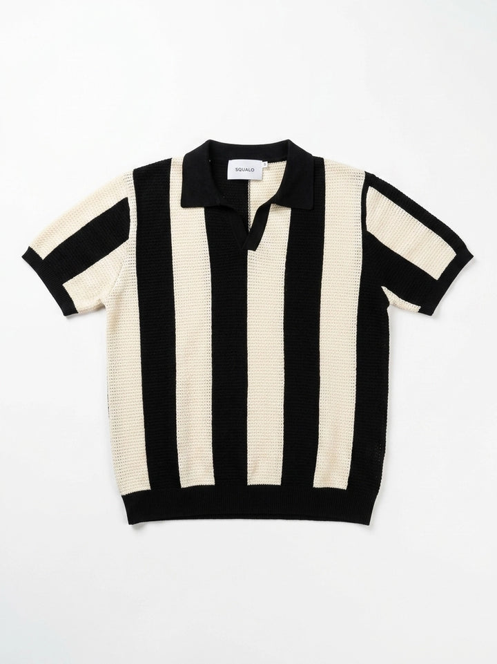 Rib Collar Knit Polo