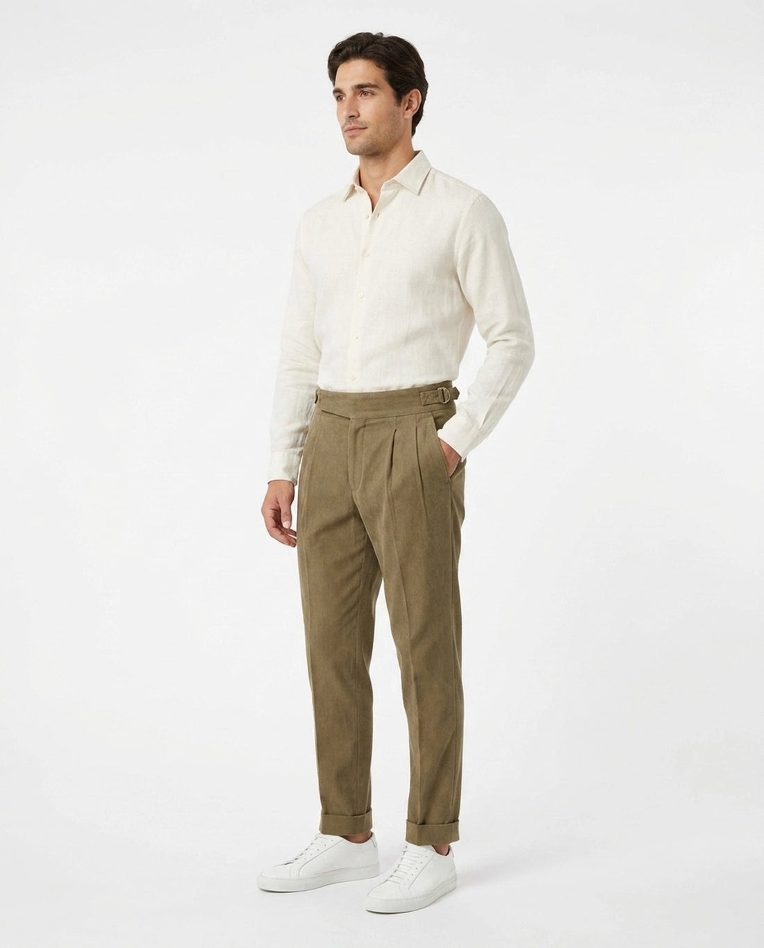 Verona Corduroy Pleated Trouser