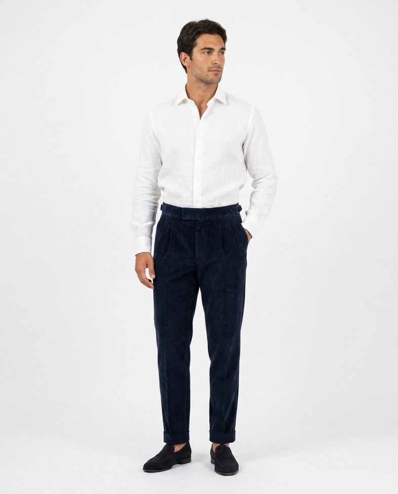 Verona Corduroy Pleated Trouser