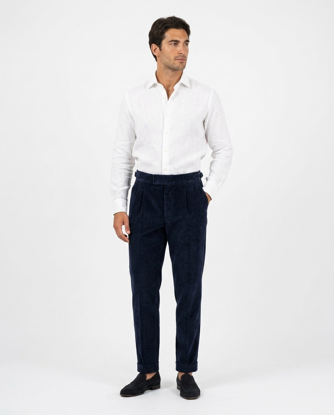 Verona Corduroy Pleated Trouser