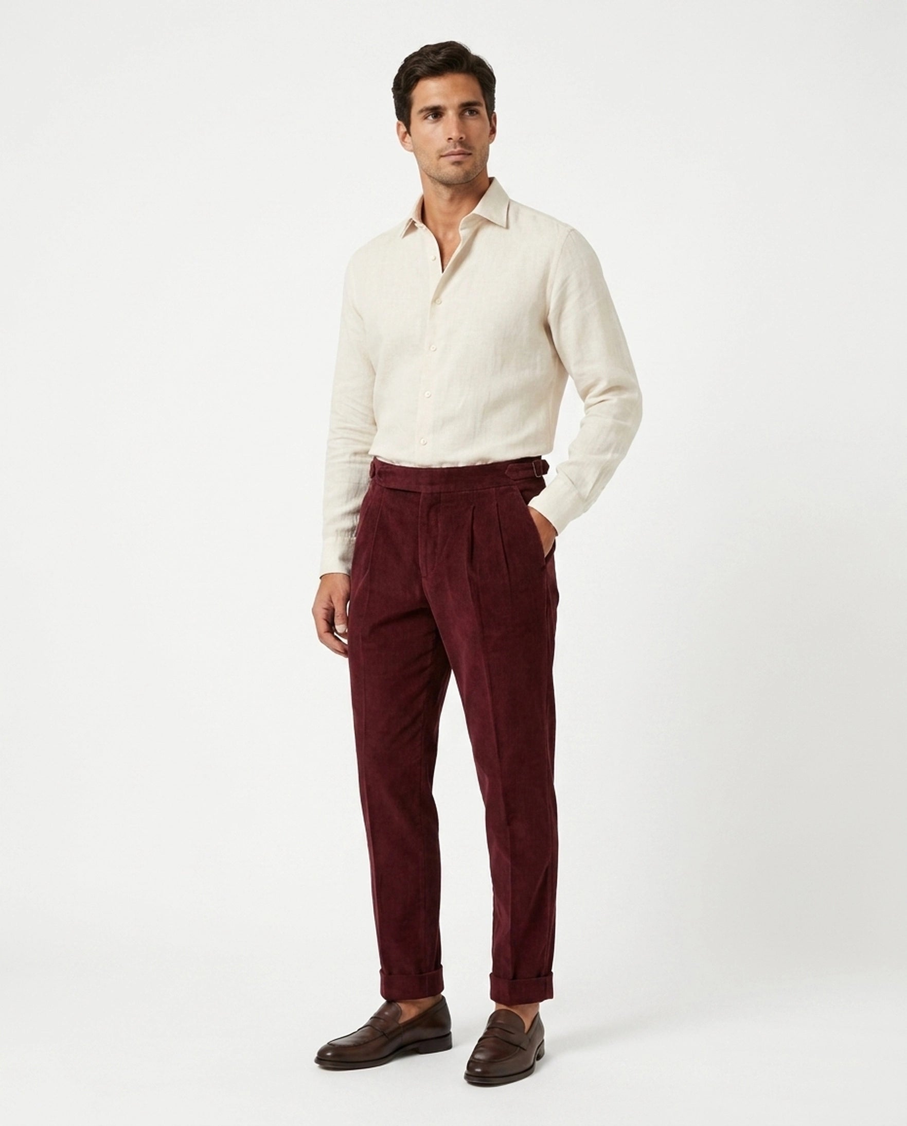 Verona Corduroy Pleated Trouser