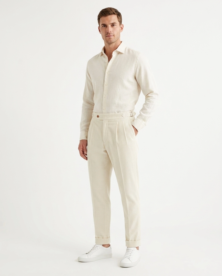 Verona Corduroy Pleated Trouser