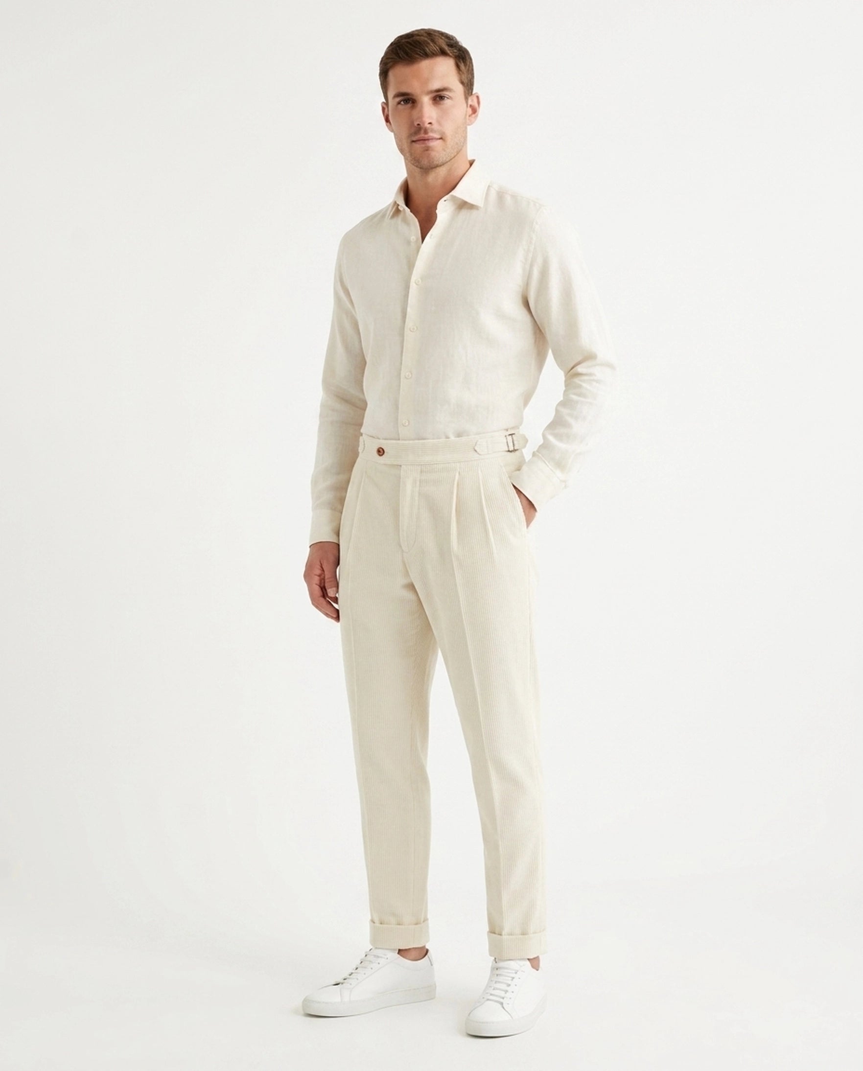 Verona Corduroy Pleated Trouser