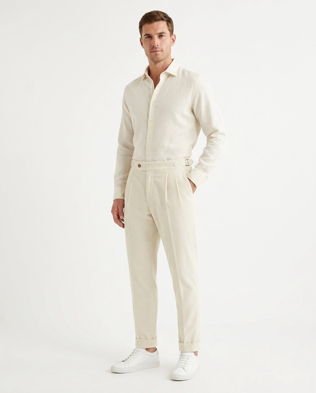 Verona Corduroy Pleated Trouser