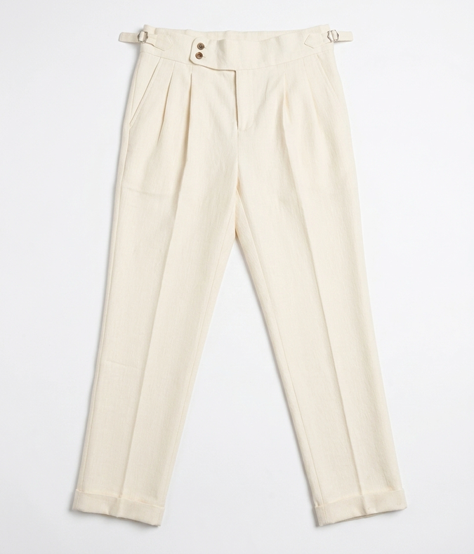 Corduroy Pleated Cuffed Trouser