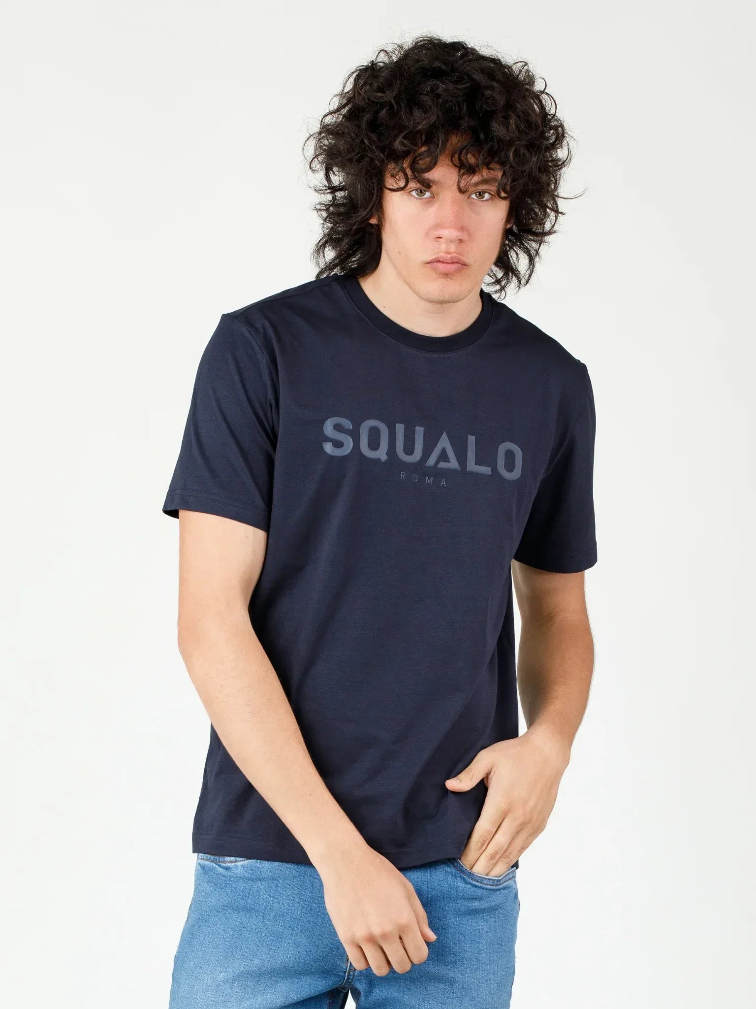 Regular Fit Tee - Blue - Squalo Roma, image 2 of 3