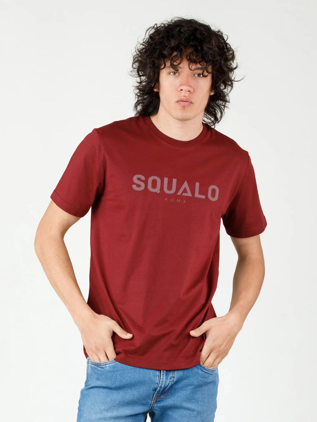 Regular Fit Tee - Maroon - Squalo Roma, image 2 of 3