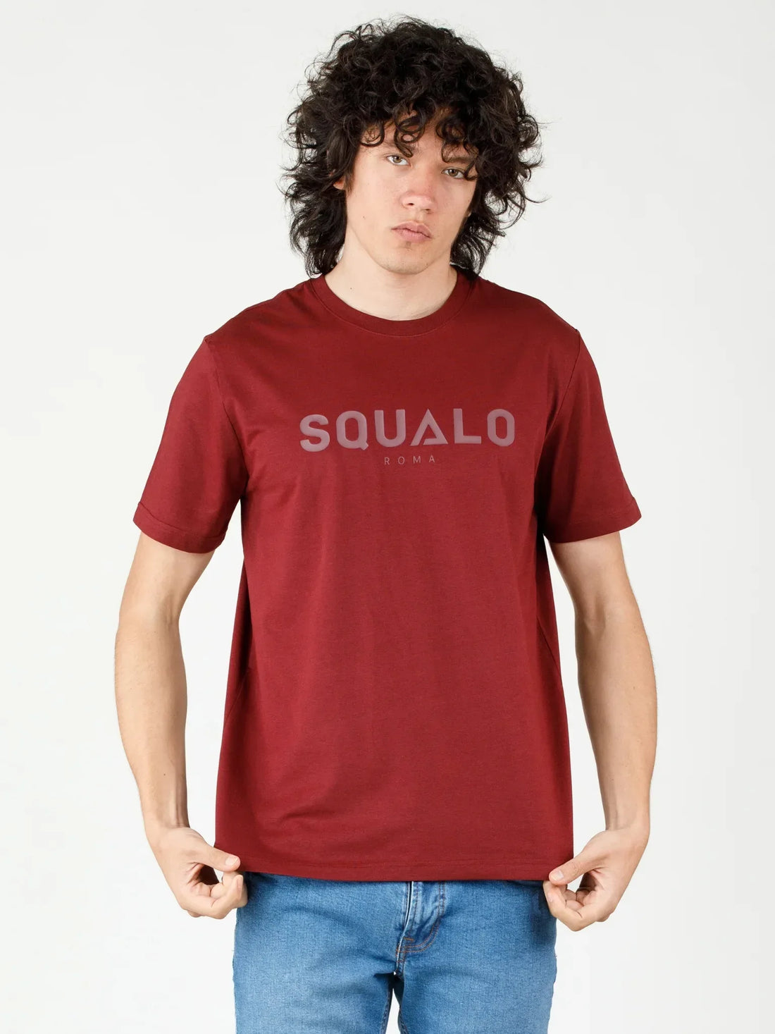 Regular Fit Tee - Maroon - Squalo Roma, image 1 of 3