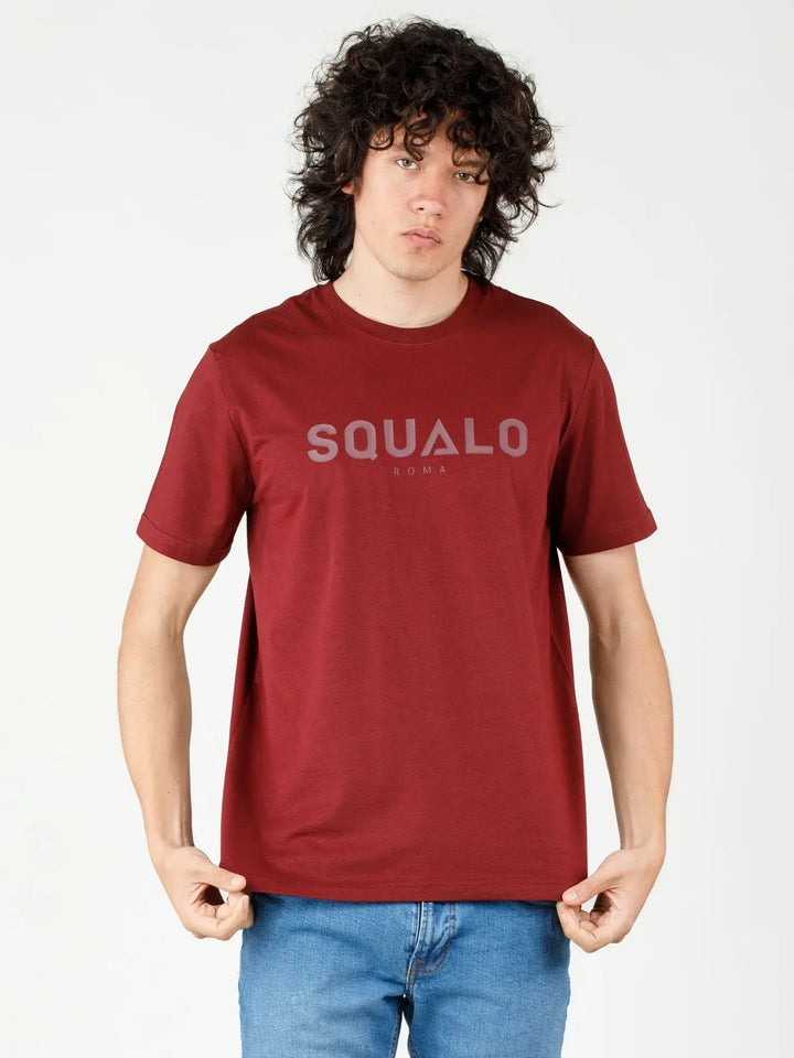 Regular Fit Tee - Maroon - Squalo Roma, image 1 of 3