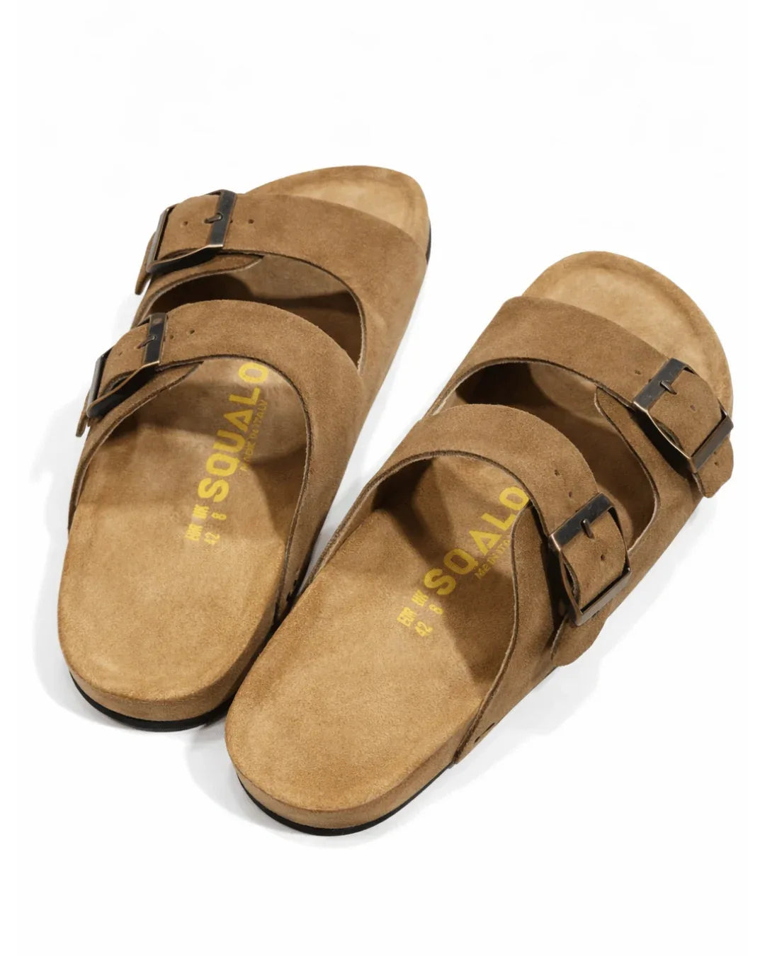 Amalfi Squalo Double Strap Suede Leather Sandal -beige - Squalo Roma, image 2 of 3