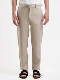 Pure Linen Trouser - Beige - Squalo Roma, image 1 of 3
