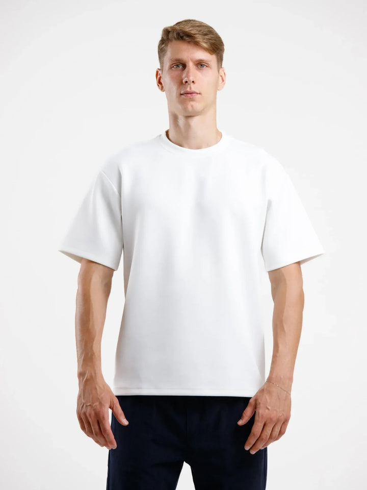 Oversized Luxury Tee - White - Squalo Roma, image 1 of 3