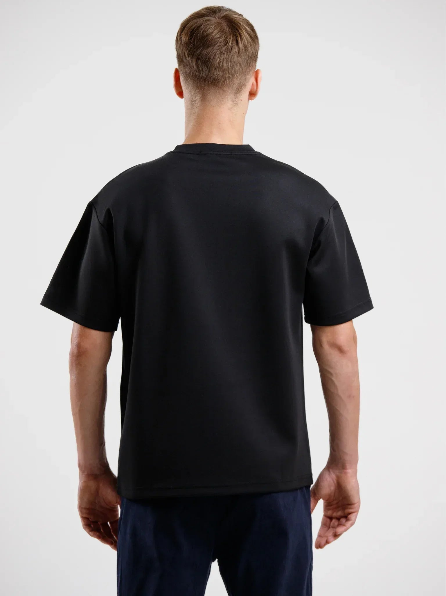 Oversized Luxury Tee - Black - Squalo Roma, image 2 of 3