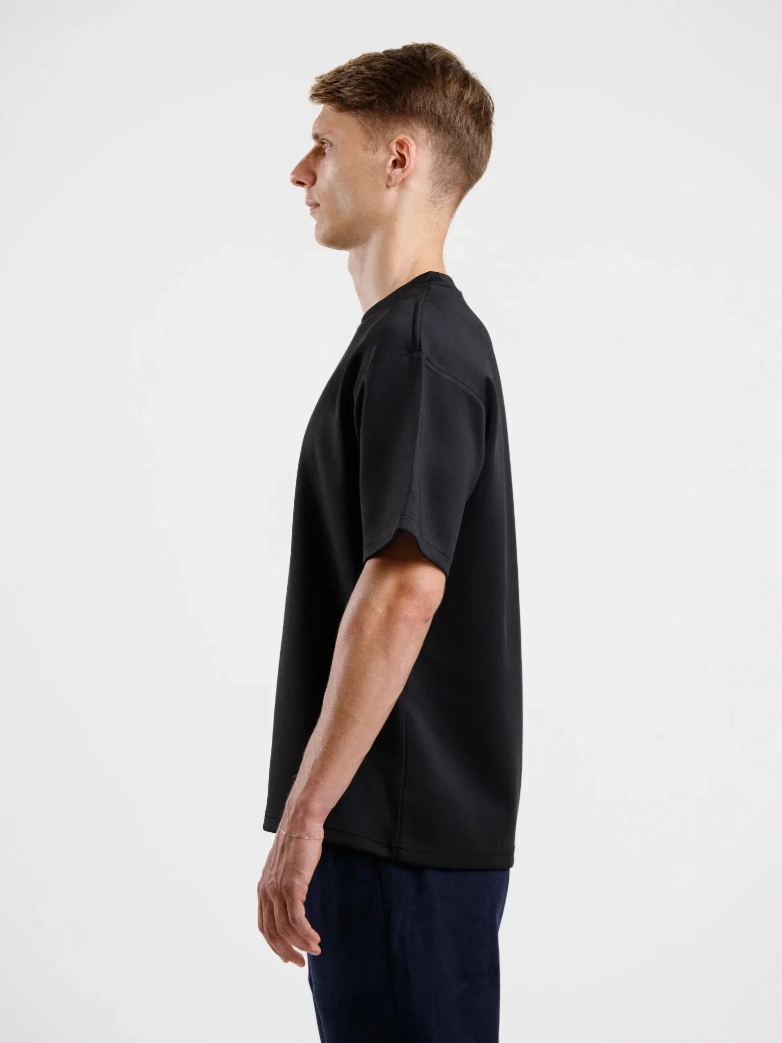 Oversized Luxury Tee - Black - Squalo Roma, image 3 of 3