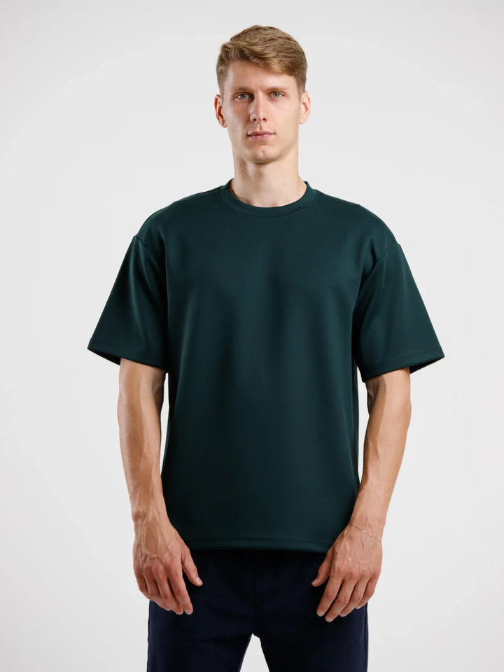 Oversized Luxury Tee - Dark Green - Squalo Roma, image 1 of 3