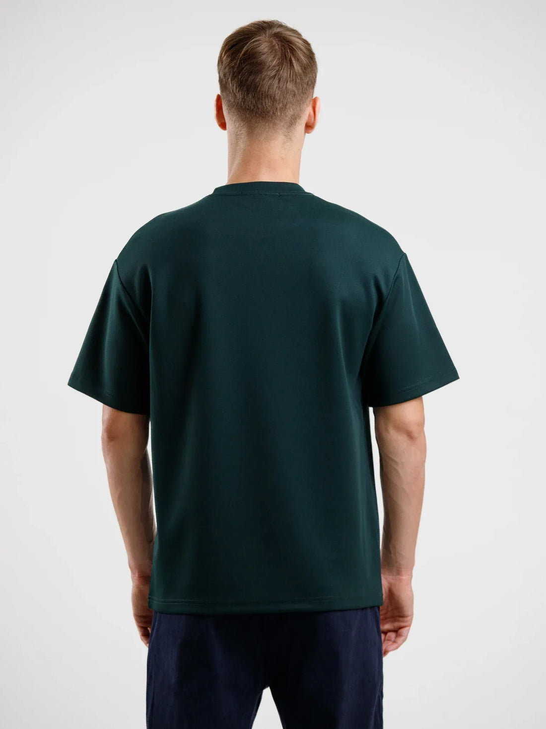 Oversized Luxury Tee - Dark Green - Squalo Roma, image 2 of 3