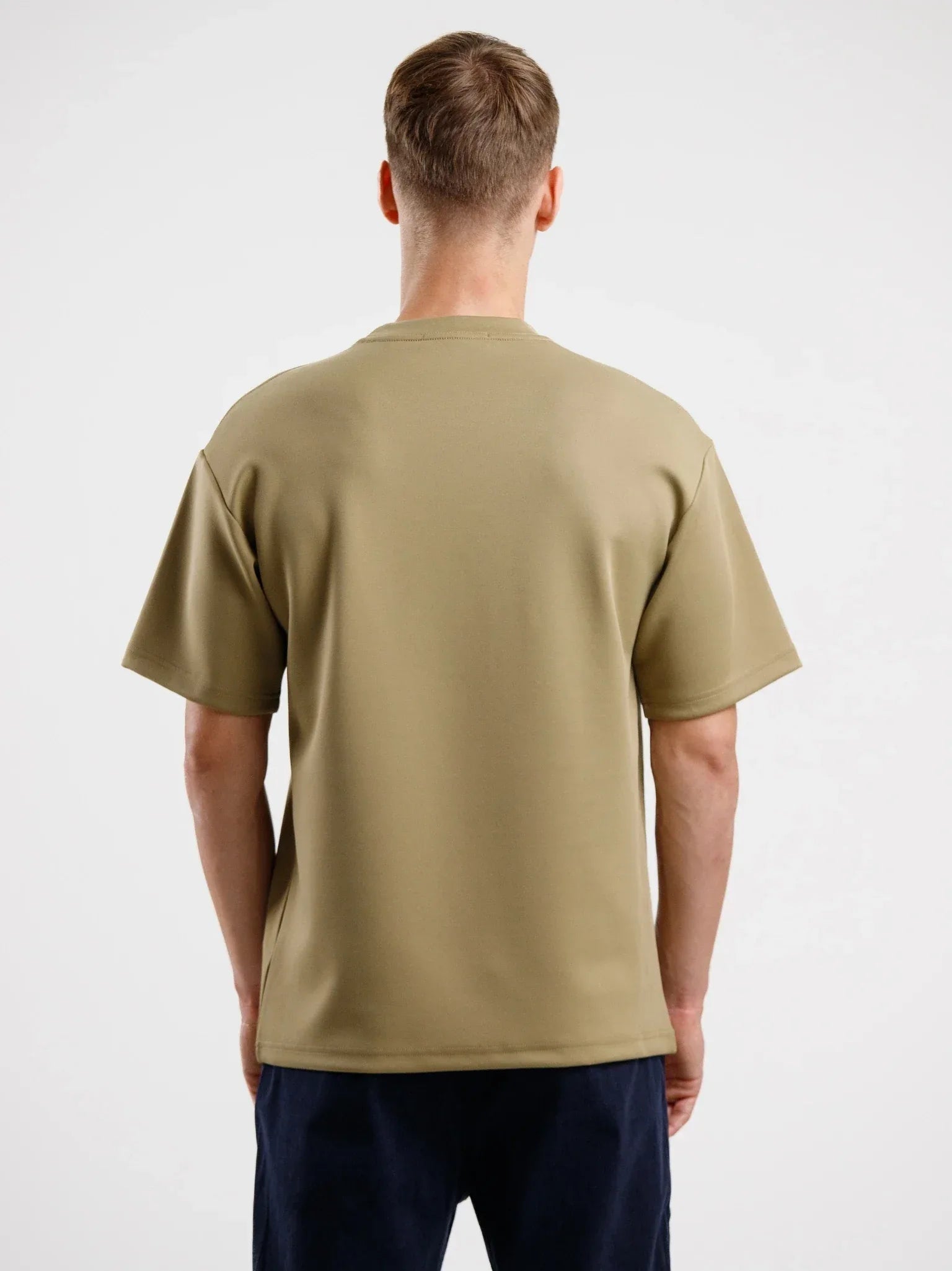 Oversized Luxury Tee - Khaki - Squalo Roma, image 2 of 3