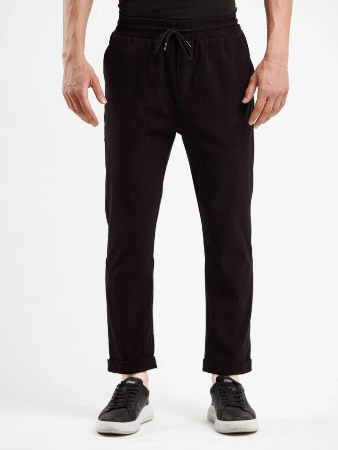 Corduroy Pant - Black - Squalo Roma, image 1 of 3