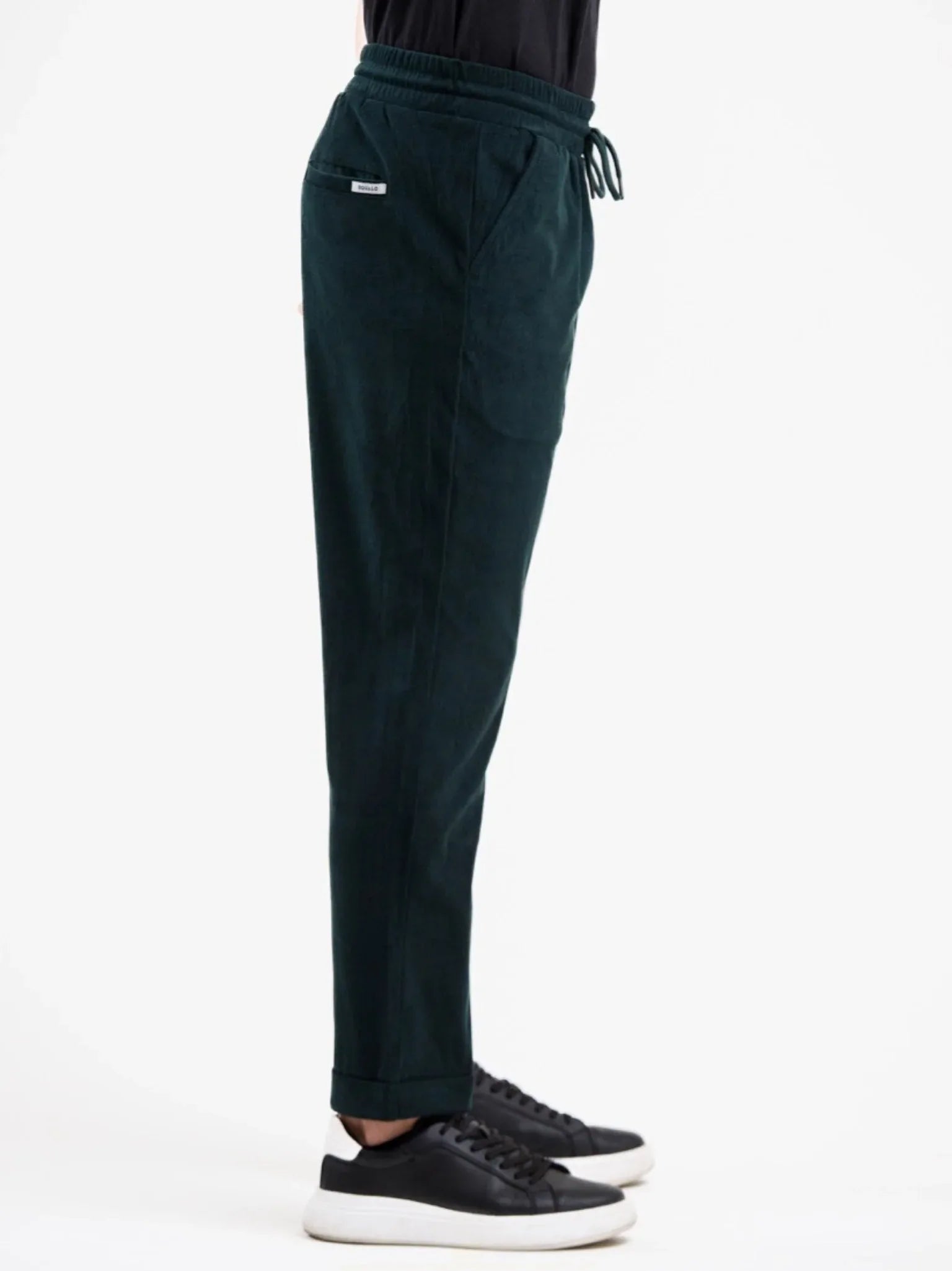 Corduroy Pant - Dark Green - Squalo Roma, image 3 of 3