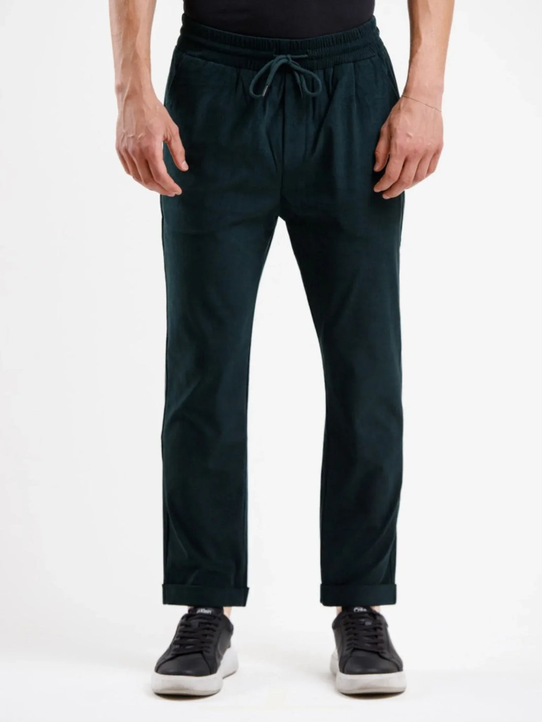 Corduroy Pant - Dark Green - Squalo Roma, image 1 of 3