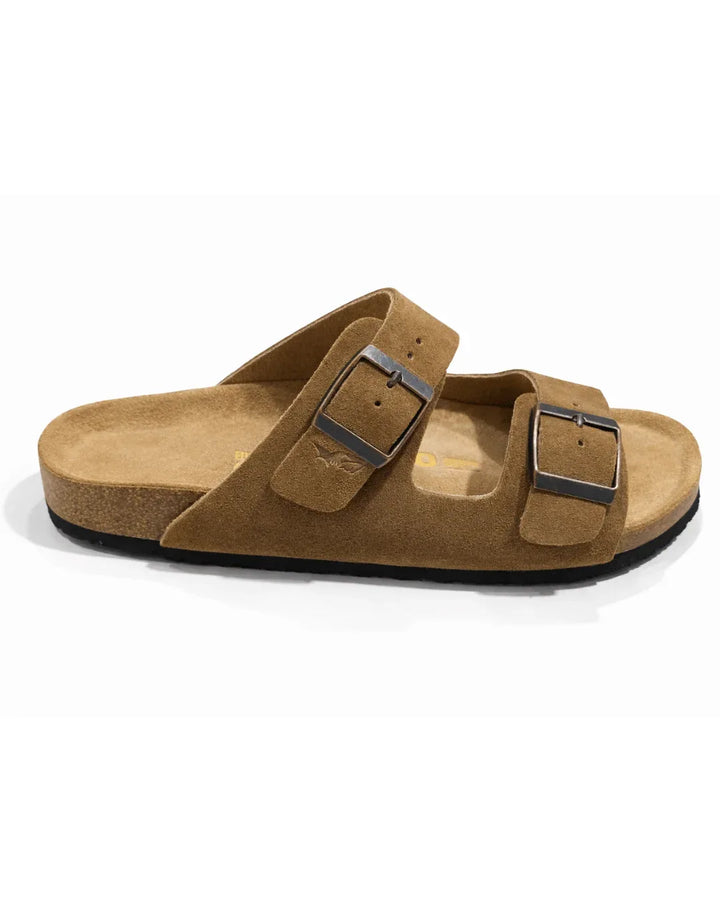 Amalfi Squalo Double Strap Suede Leather Sandal -beige - Squalo Roma, image 3 of 3