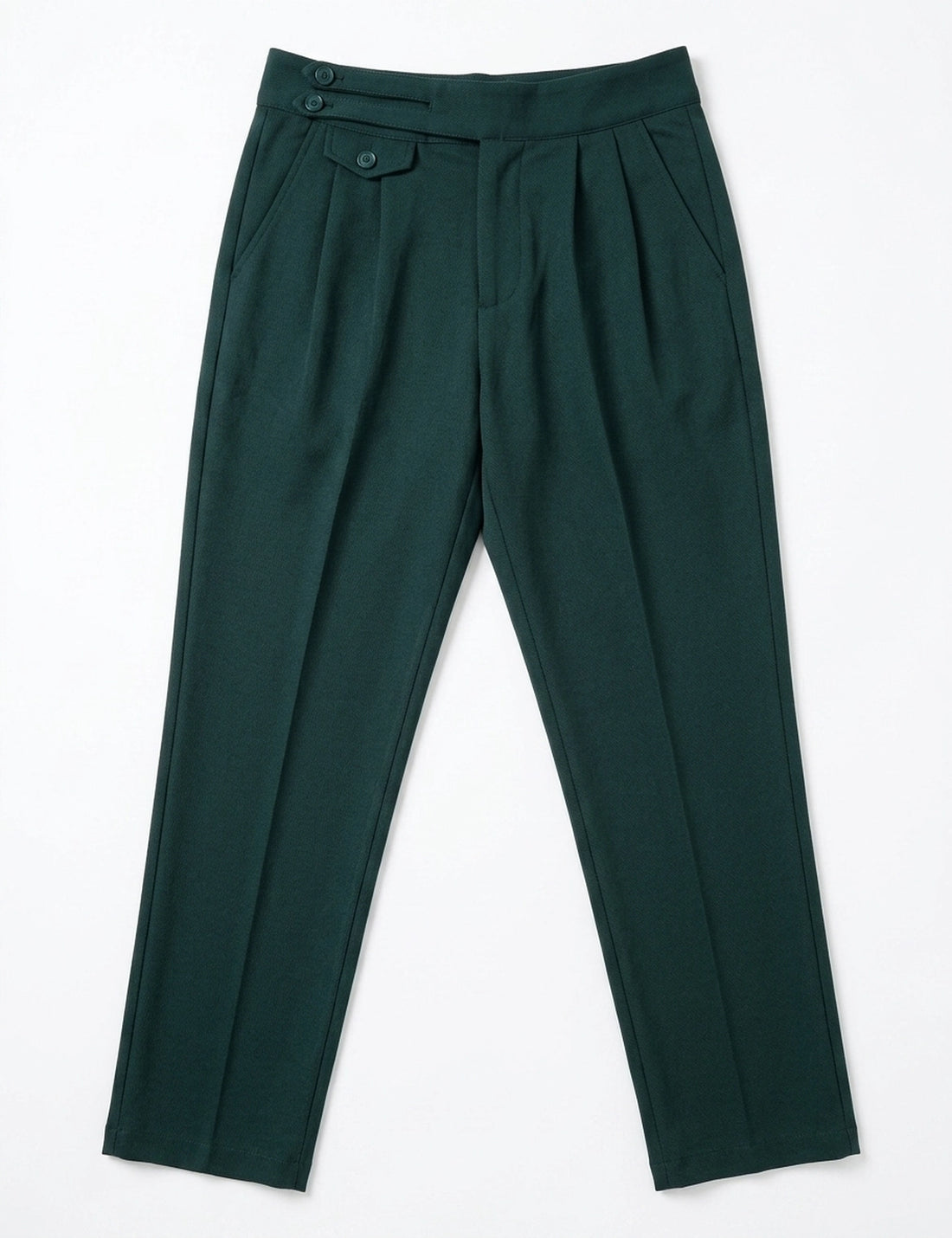Mid Waist Stretch Pant - Dark Green
