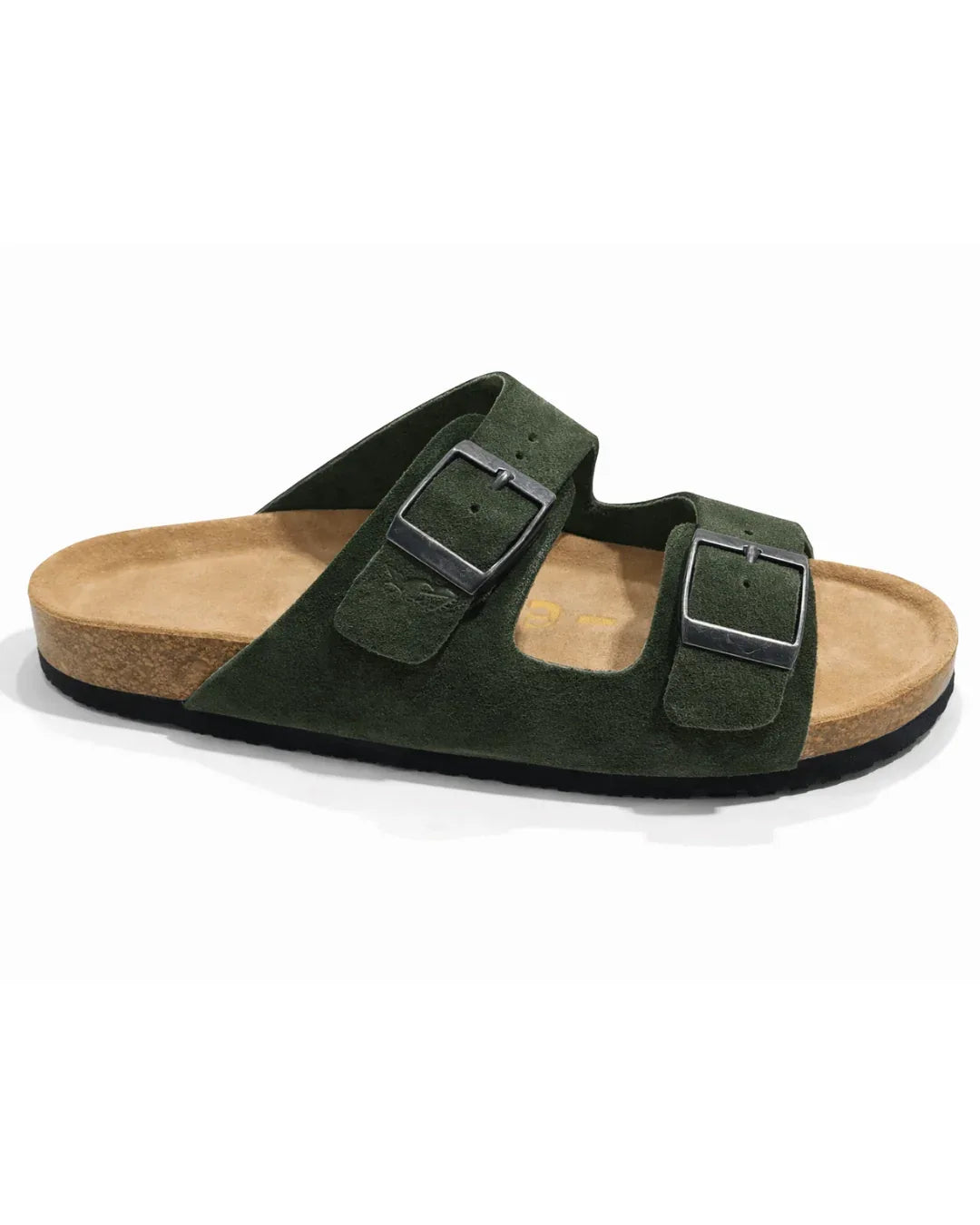 Amalfi Squalo Double Strap Suede Leather Sandal -green - Squalo Roma, image 2 of 2