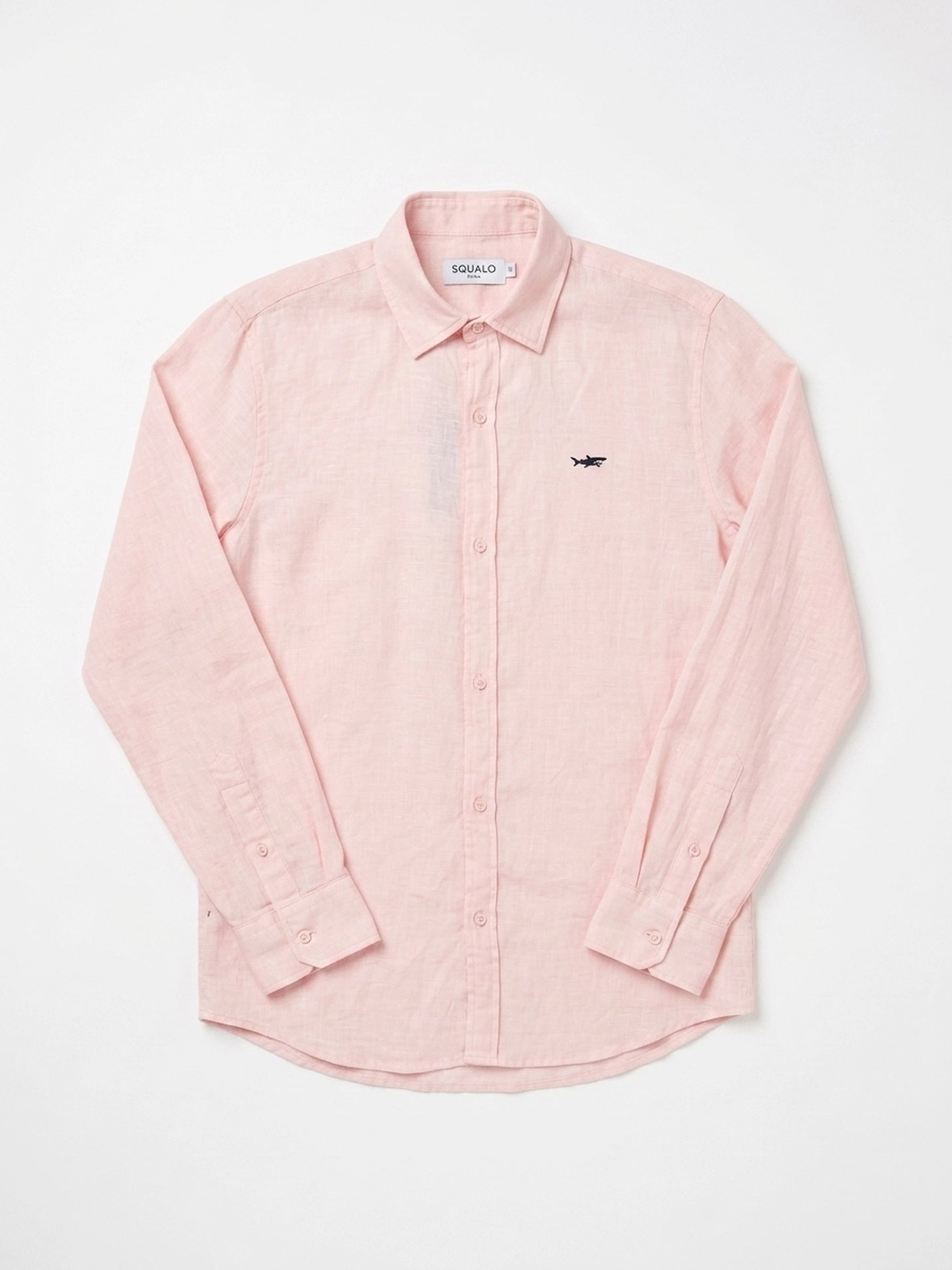Pure Linen Long Sleeve Shirt - Pink