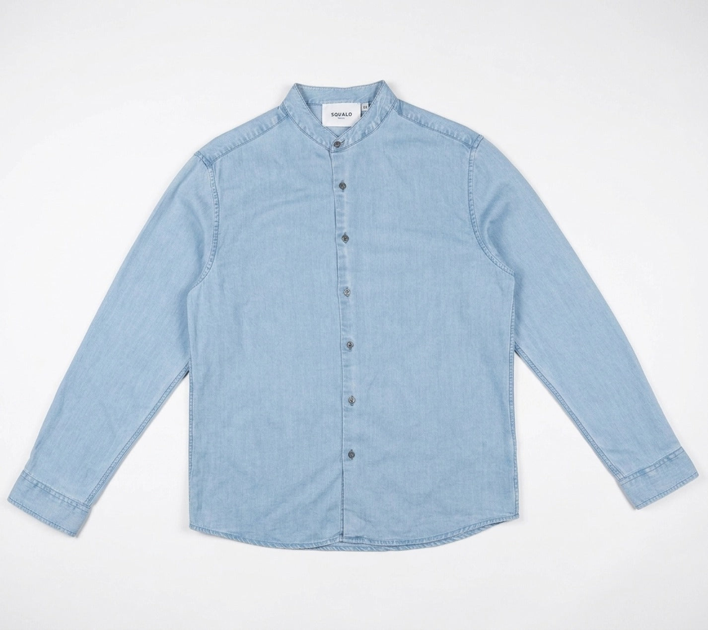 Mandarin Denim Shirt