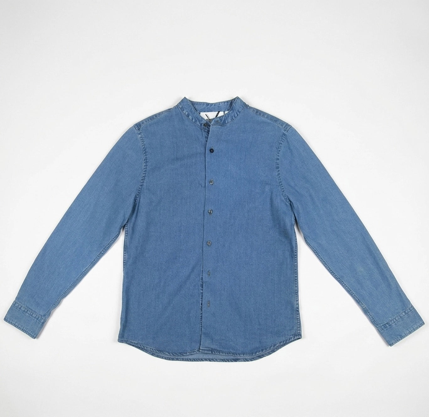 Mandarin Denim Shirt