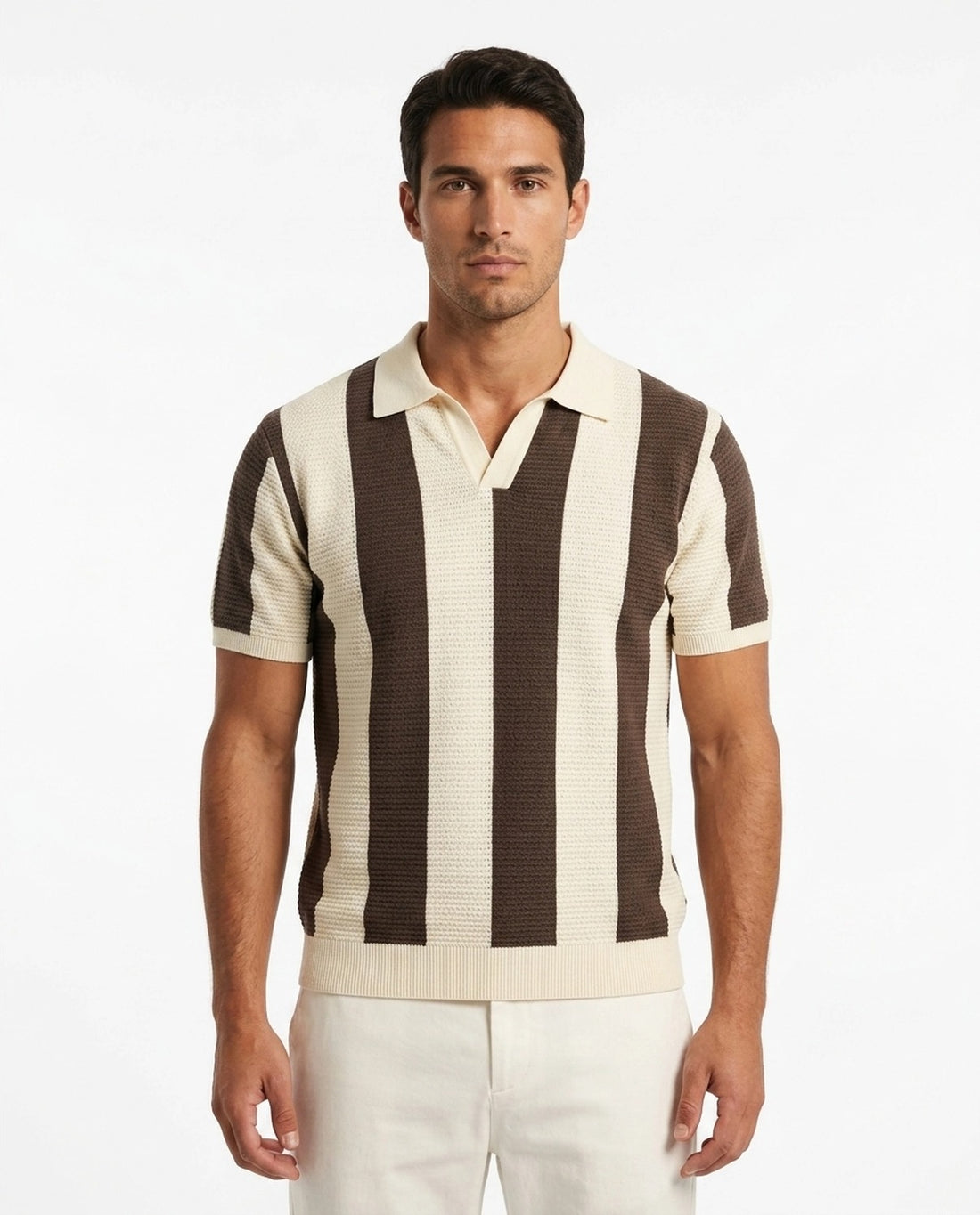 Rib Collar Knit Polo