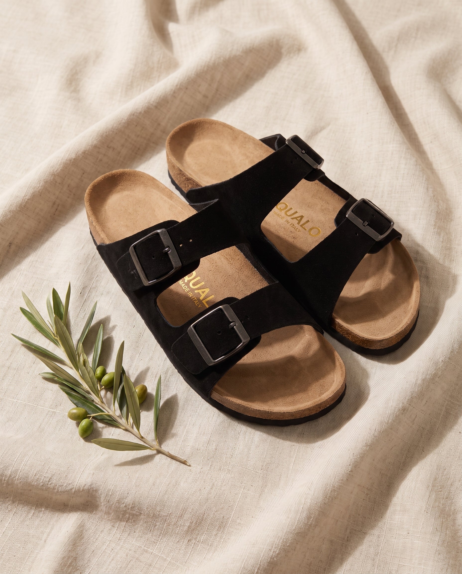 Amalfi double strap suede sandal, lifestyle