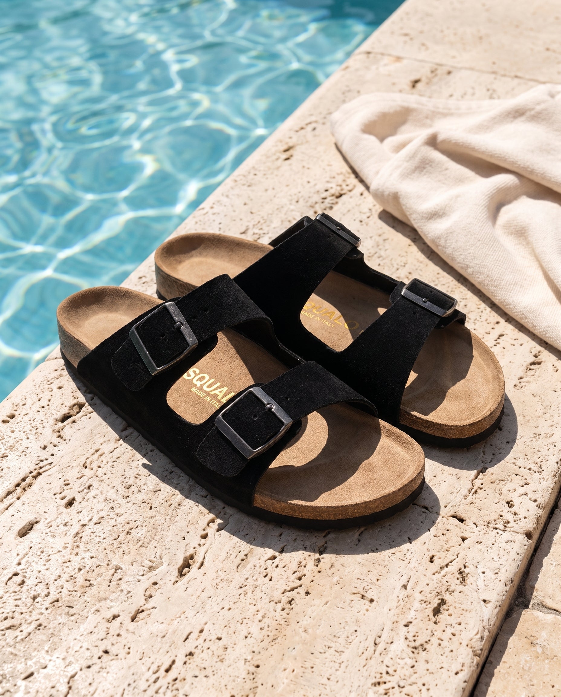 Amalfi double strap suede sandal, lifestyle
