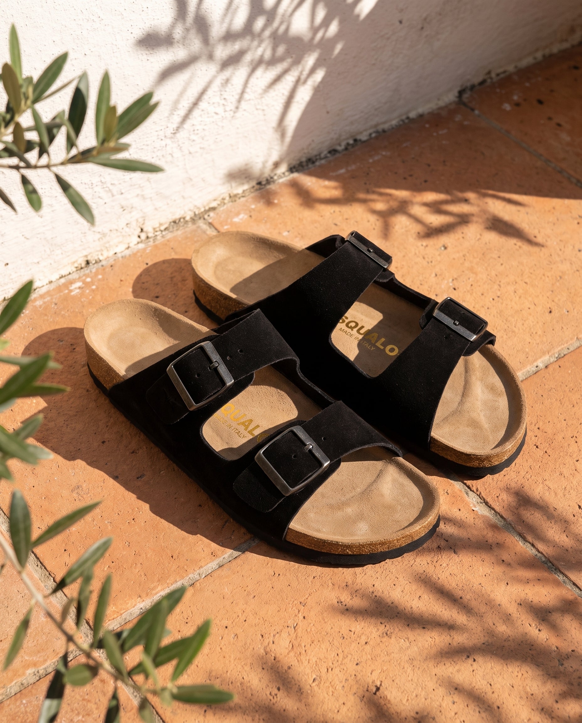 Amalfi double strap suede sandal, lifestyle
