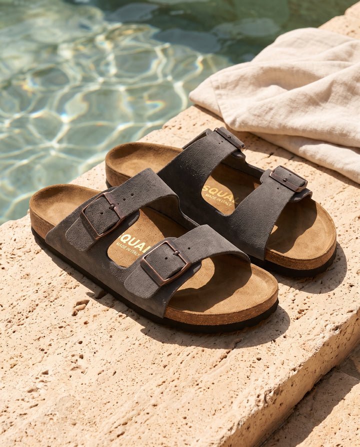 Amalfi double strap suede sandal, lifestyle