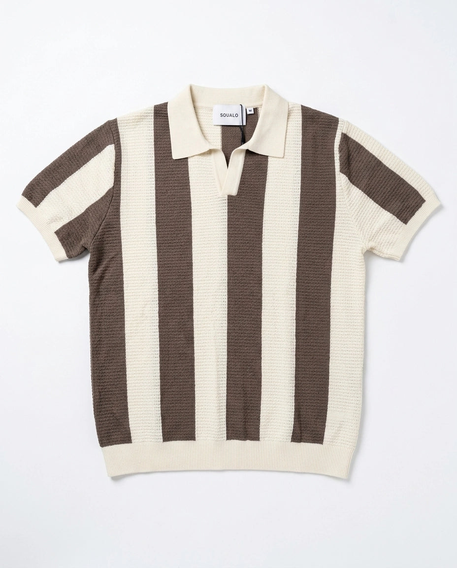 Rib Collar Knit Polo