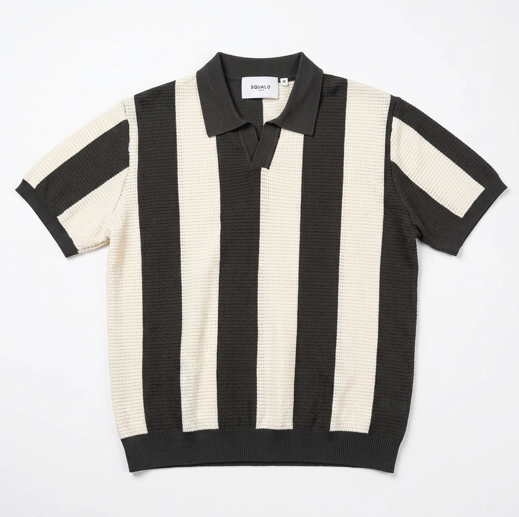 Rib Collar Knit Polo