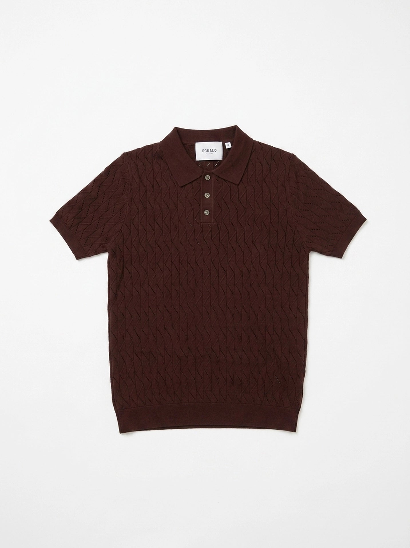 Open Collar Knit Polo