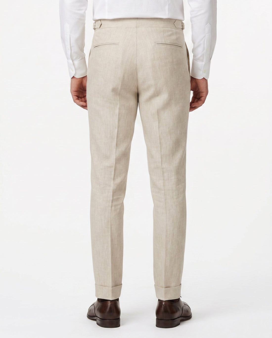 Pleated Linen Trousers, Sand