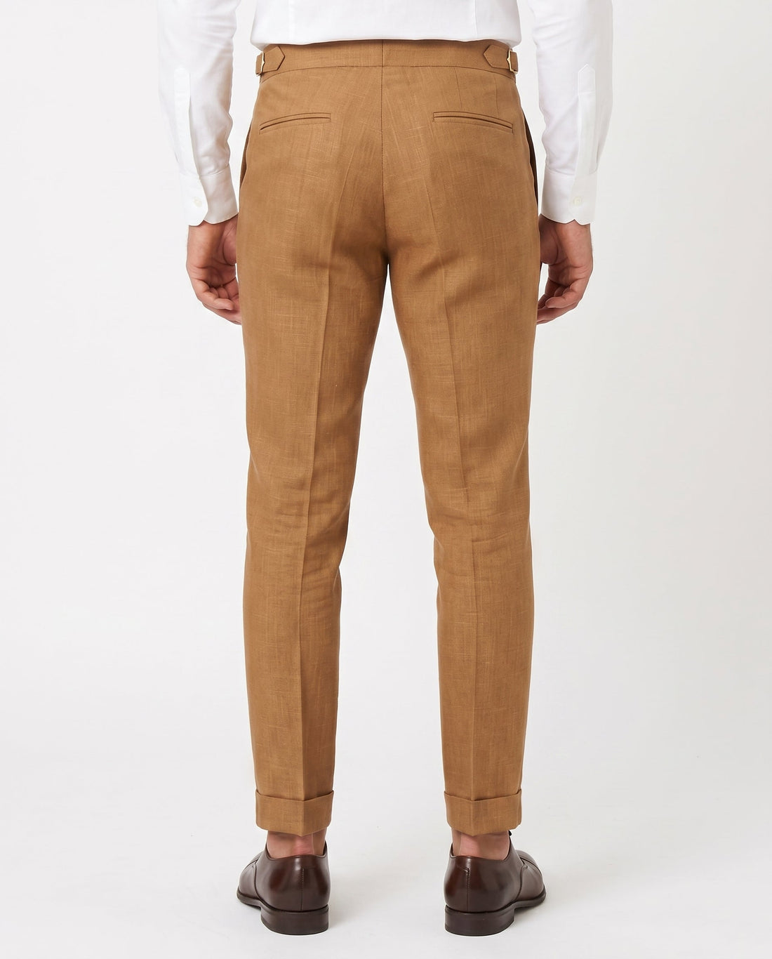 Pleated Linen Trousers, Cognac