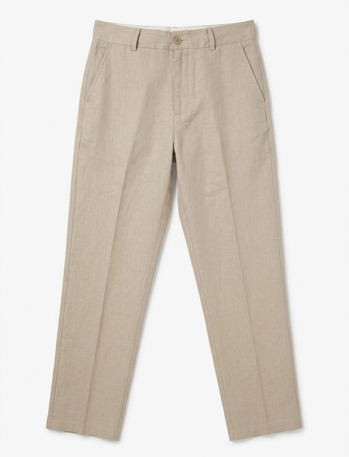 Pure Linen Trouser - Beige