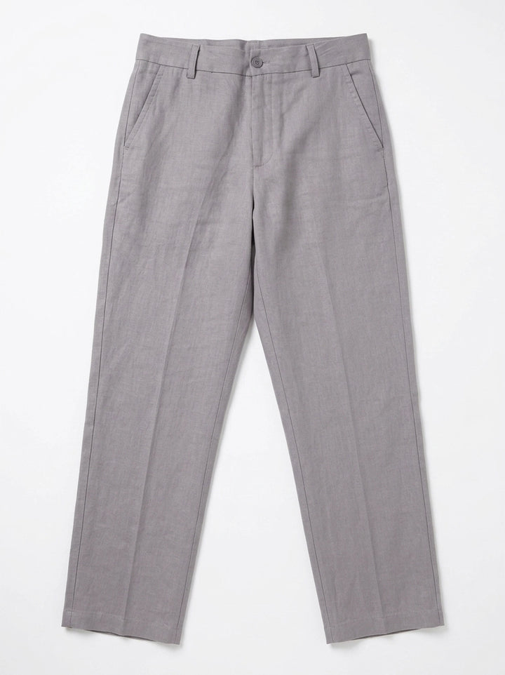Pure Linen Trouser - Grey