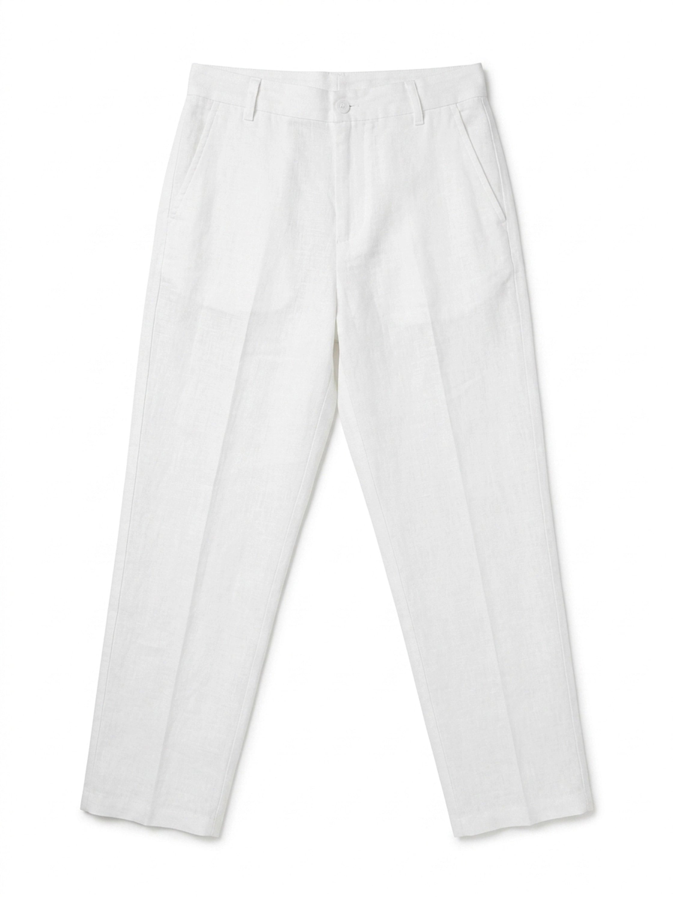Pure Linen Trouser - White