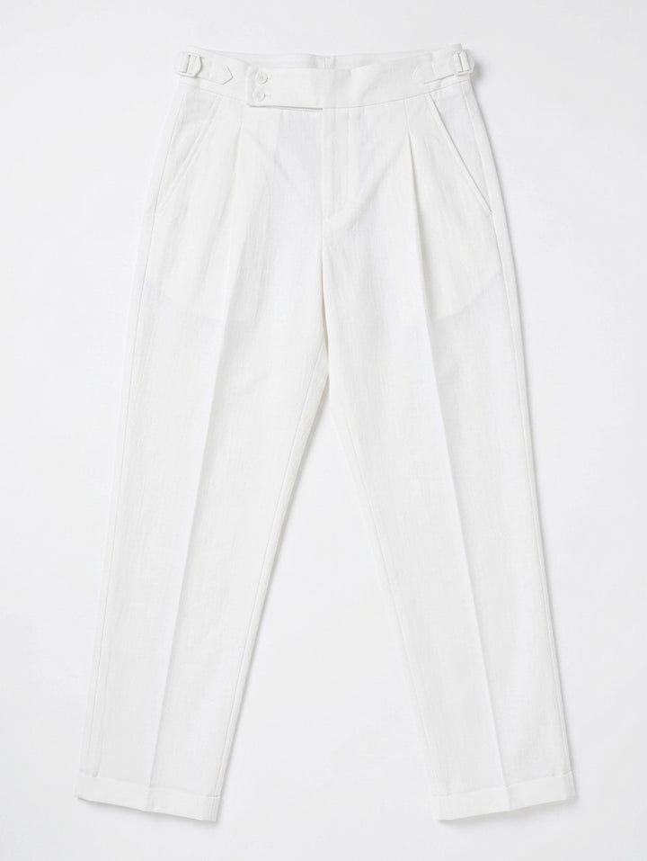 Seersucker Trouser - White