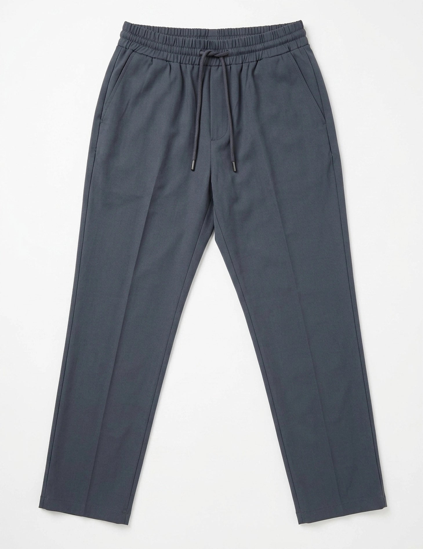 Tapered High Waist Stretch Trouser - Grey