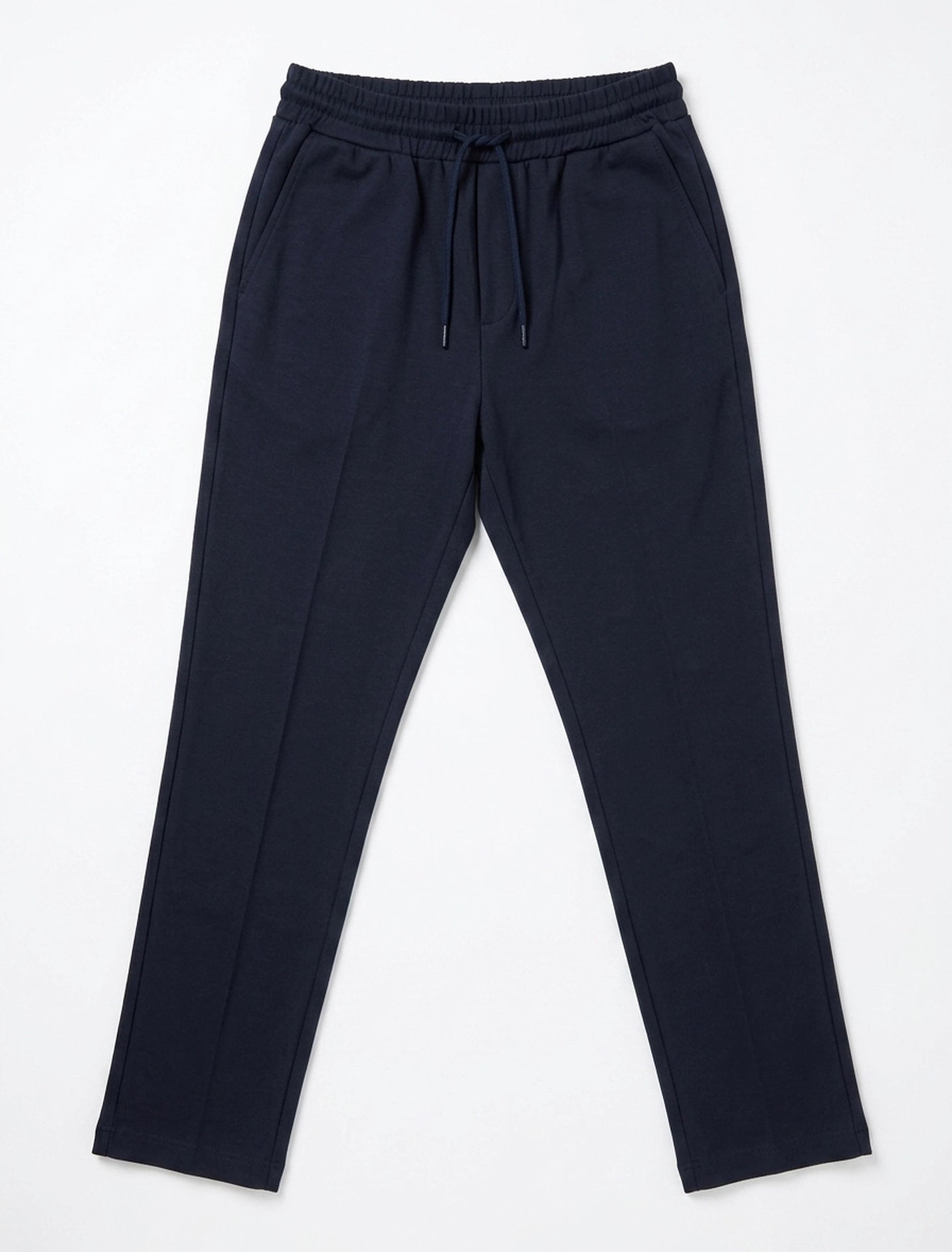 Tapered High Waist Stretch Trouser - Blue