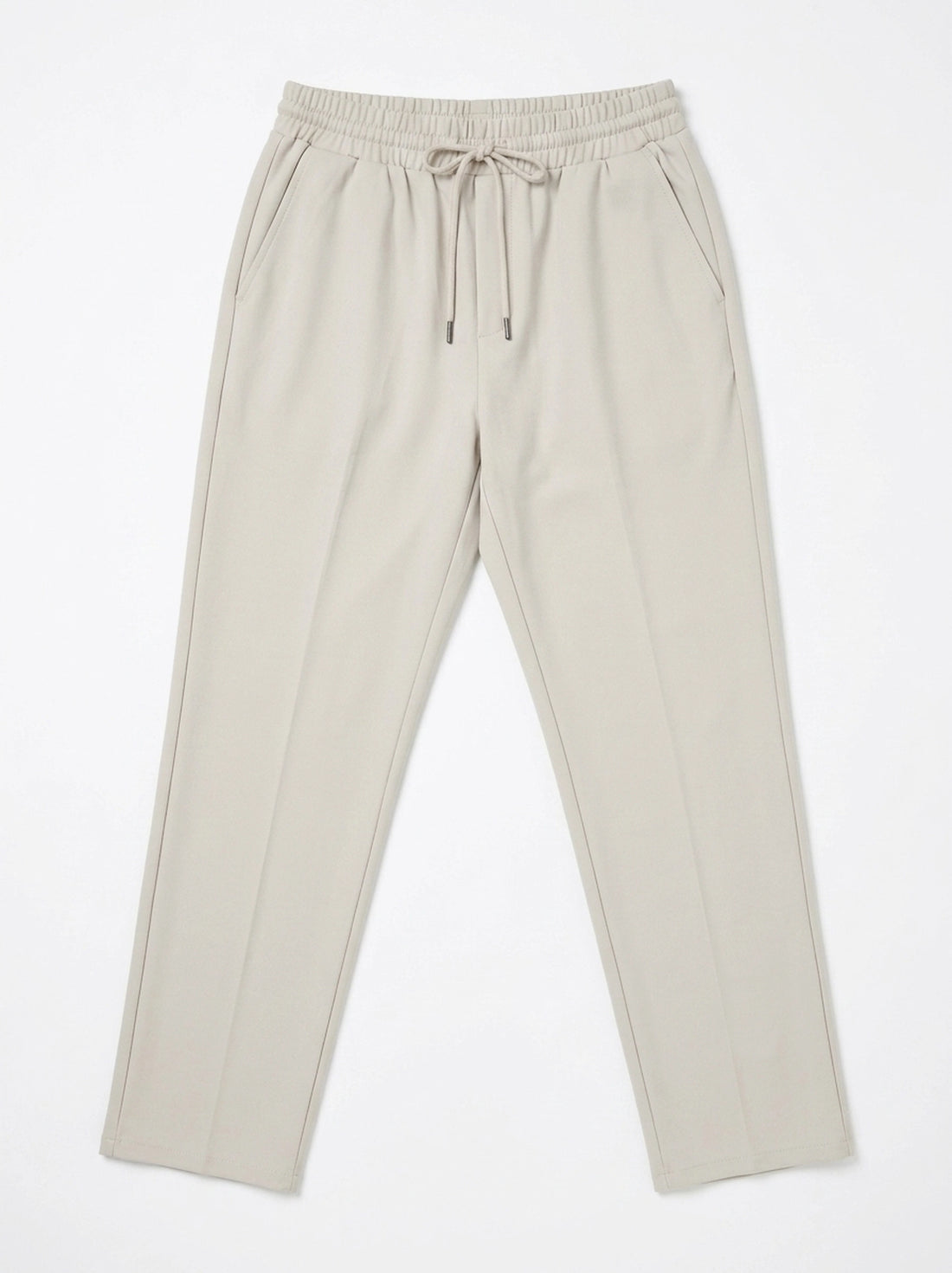 Tapered High Waist Stretch Trouser - Apricot